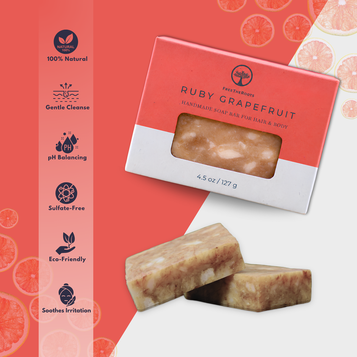 Ruby Grapefruit Shampoo-Replacement Bar